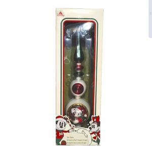 Disney Mickey And Minnie Mouse Finial Christmas Tree Topper Metallic Retro